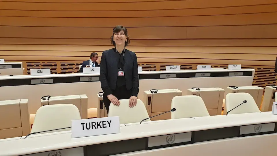 Özlem Altıparmak, Sürdürülebilir Kalkınma Bölgesel Forumunda. Fotoğraf: Kişisel arşiv