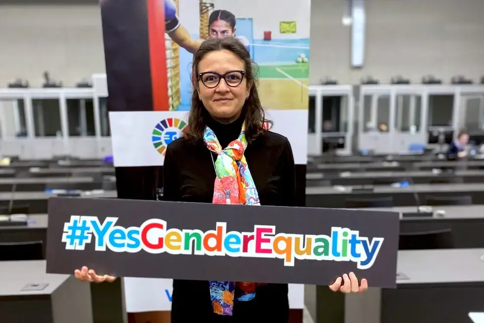 Huriye Göncüoğlu Bodur was at the Regional Forum on Sustainable Development convened by the United Nations Economic Commission for Europe (UNECE) in Geneva on 6–7 April 2022. Photo: Personal Archive