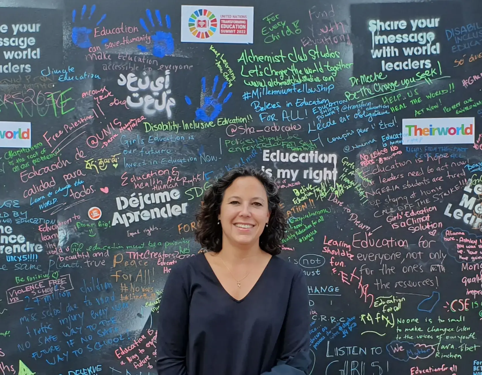 Işık Tüzün, Director of the Education Reform Initiative in Turkiye, participated in the UN Transforming Education Summit. Photo: Courtesy of Işık Tüzün.