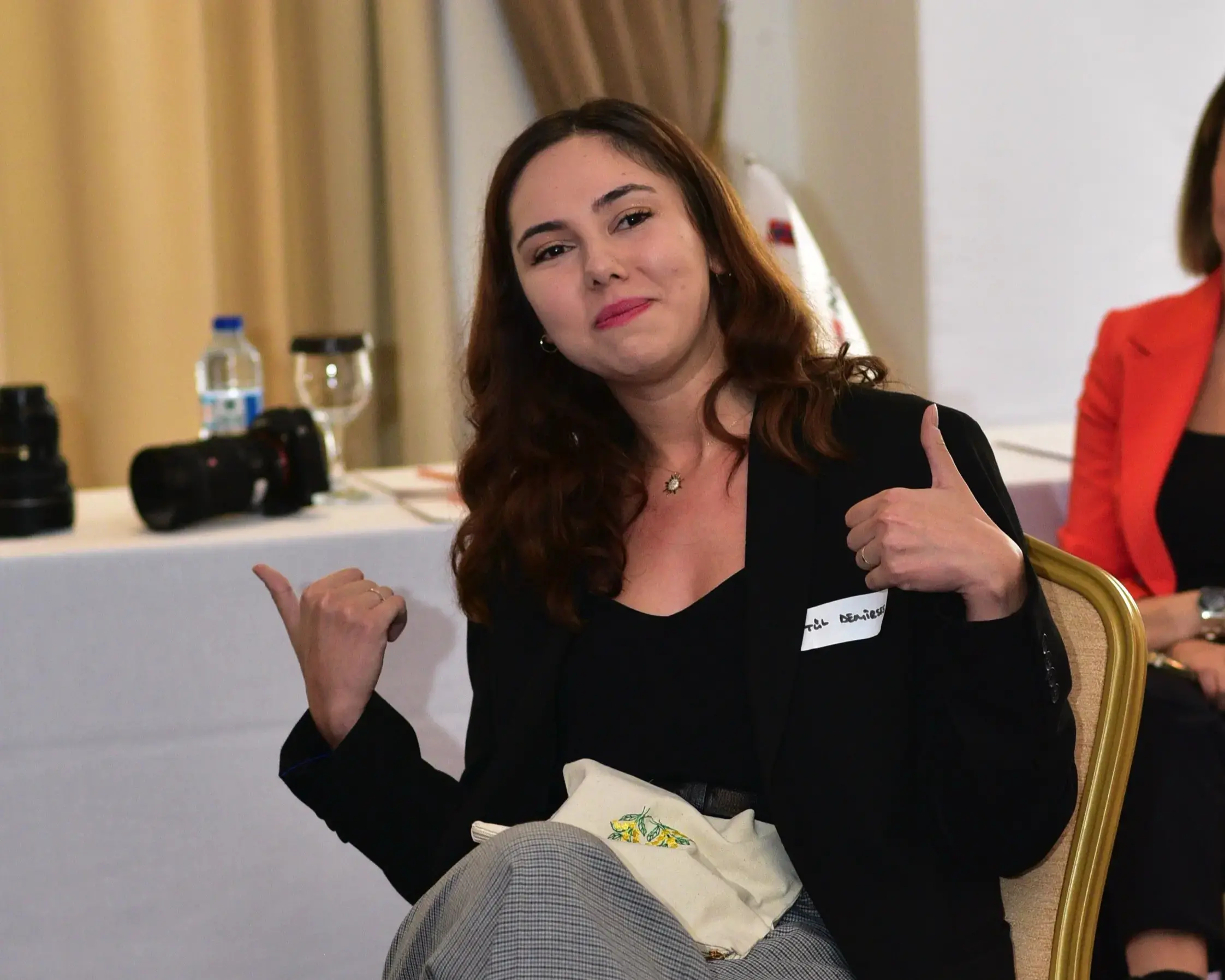 Betül Demirses at the Speed Dialogue Meeting. Photo: UN Women / Ender Baykuş
