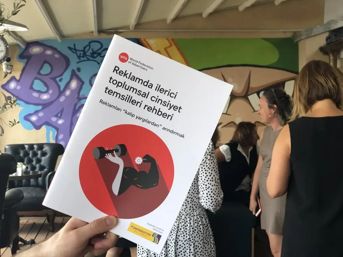 A booklet about gender representations in advertising. Photo: UN Women